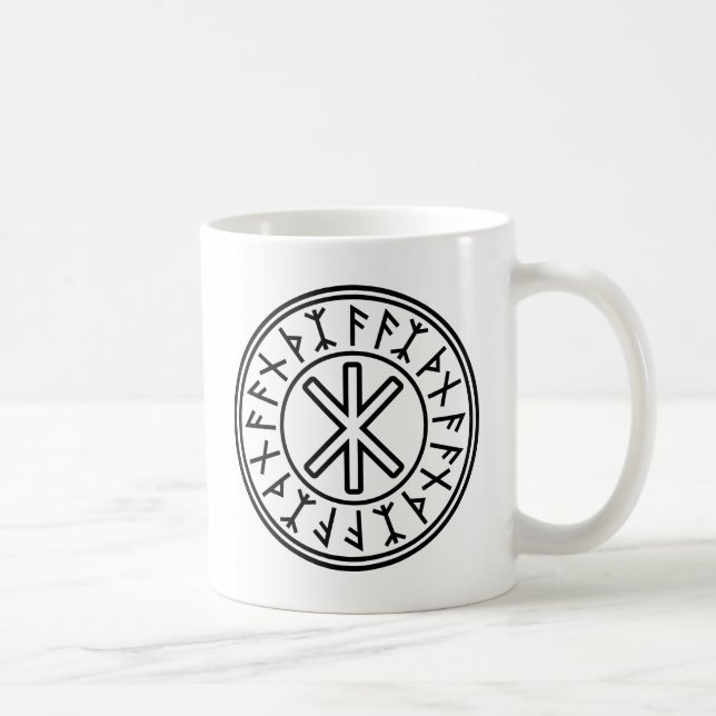 Odins Schutz No.2 (Schwarzes) Kaffeetasse (Rechts)