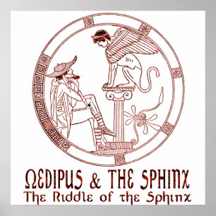 Ödipus u. die Sphinx Poster
