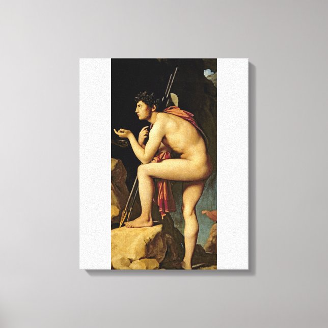 Ödipus und die Sphinx, 1808 Leinwanddruck (Vorderseite)