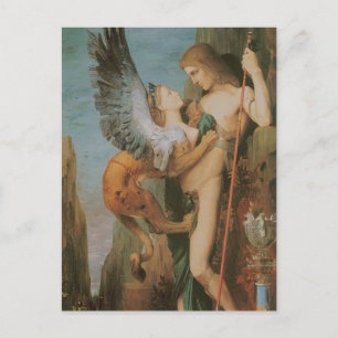 Ödipus und die Sphinx Postkarte