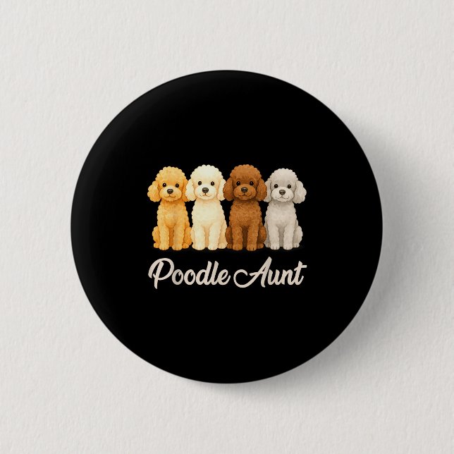 Odle Aunt Cute Dog Lover Gift Funny Women Puppy Ow Button (Vorderseite)