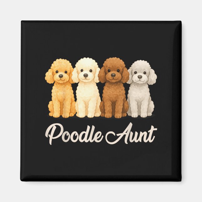 Odle Aunt Cute Dog Lover Gift Funny Women Puppy Ow Magnet (Vorne)