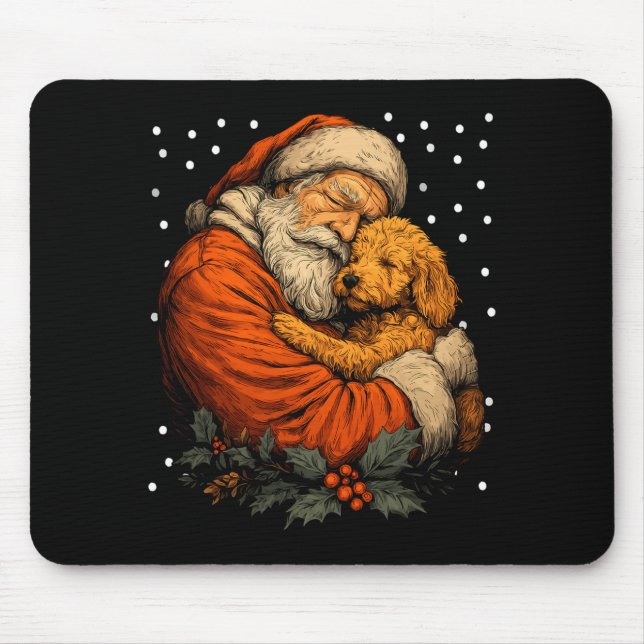 Odle Dog And Santa Claus Winter Season Christmas A Mousepad (Vorne)