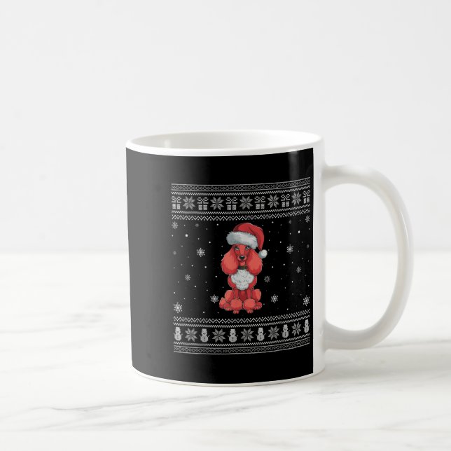 Odle Dog Lovers Men Women Santa Ugly Xmas Sweater  Kaffeetasse (Rechts)