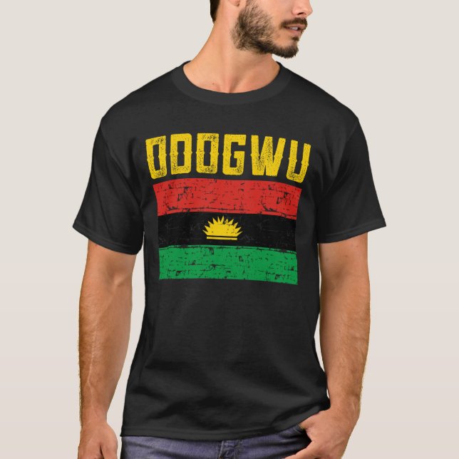 Odogwu Biafran Flag Design T-Shirt (Vorderseite)