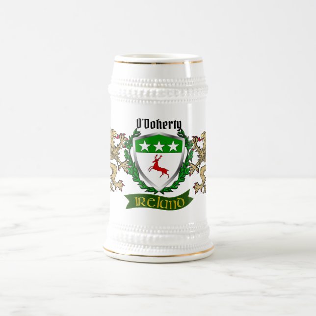 O'Doherty/Doherty Irish Shield Bierglas (Mittel)