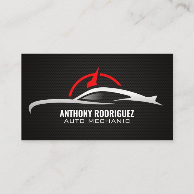 Odometer-Logo für Sportwagen | AUTO Visitenkarte (Vorderseite)