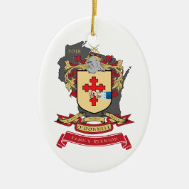 O'Donnell-Familien-Wiedersehen-Oval-Verzierung Keramikornament