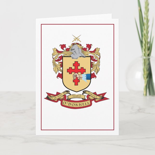 O'Donnell Familienwappen Blank Greeting Card 12x18 Karte (Vorderseite)