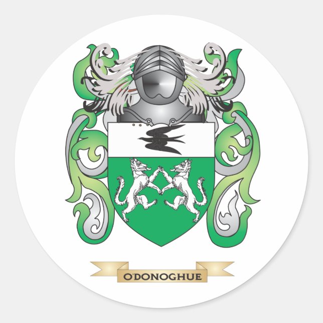 O'Donoghue-Wappen (Familienwappen) Runder Aufkleber (Vorderseite)