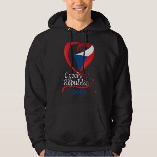 Odry Tschechische Republik Herzenflagge Lion Coat Hoodie