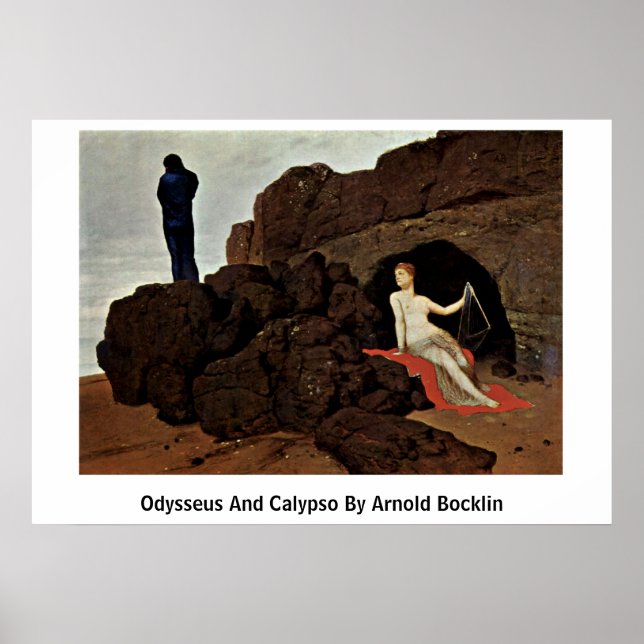 Odysseus und Calypso von Arnold Bocklin Poster (Vorne)