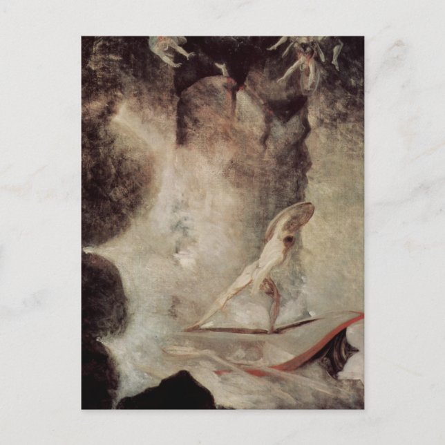 Odysseus vor Scylla und Charybdis Postkarte (Vorderseite)