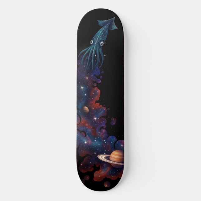 Odyssey: Kosmischer Tintenfisch Skateboard (Vorderseite)