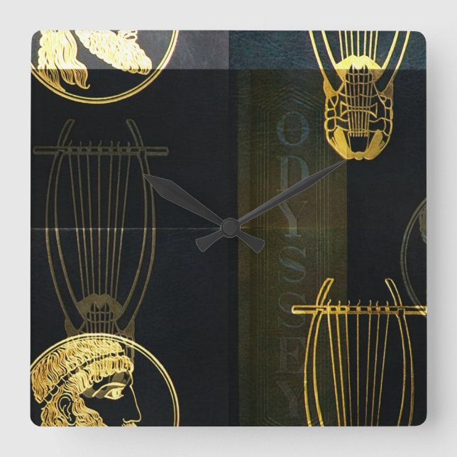 Odyssey Square Wall Clock Quadratische Wanduhr (Vorderseite)