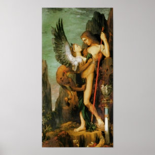 Oedipus und Sphinx von Gustave Moreau Poster