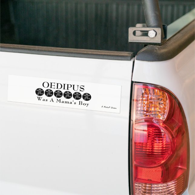 Oedipus war ein Mama-Junge - ein MisterP-Sticker Autoaufkleber (Auf Lkw)