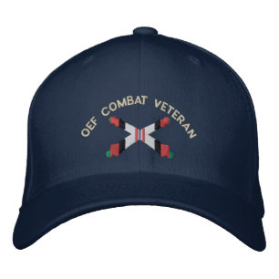 OEF Combat Veteran Artillery überquerte Cannon Hat Bestickte Kappe