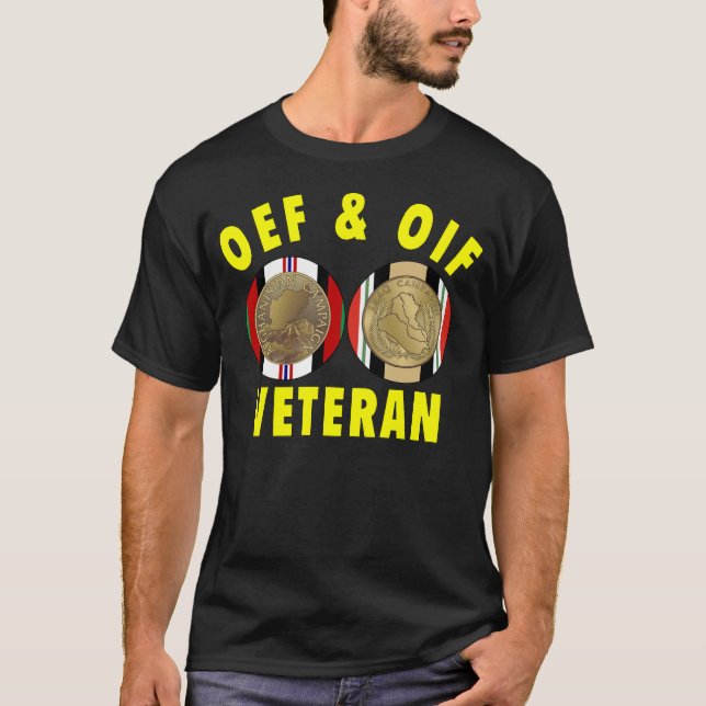 OEF u. OIF Medaillen-Shirt T-Shirt (Vorderseite)