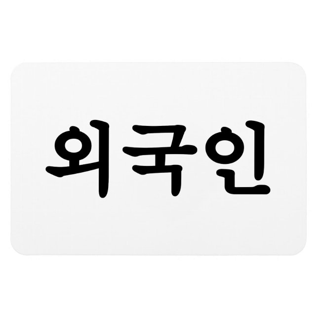 Oegugin 외 국 인 | Koreanische Sprache Hangul Magnet (Horizontal)