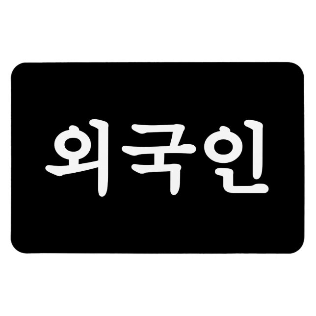 Oegugin 외 국 인 | Koreanische Sprache Hangul Magnet (Horizontal)