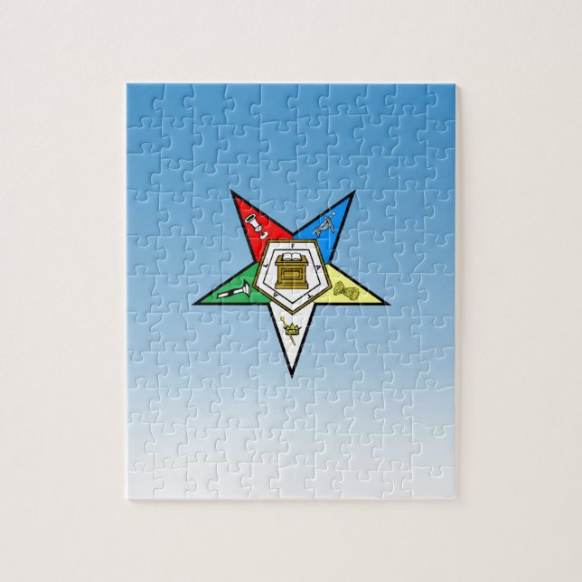 OES Auftrag des Oststern-Blaus Puzzle (Vertikal)