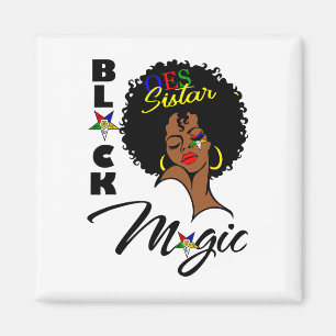 Oes Black Sistar Magic Order The Eastern Star Moth Magnet