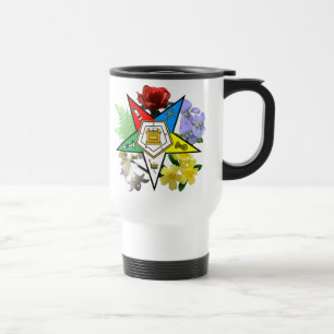 OES Blumenemblem-Reise-Tasse Reisebecher