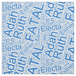 OES Collage Blue Stoff