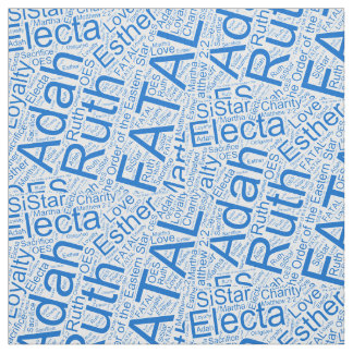 OES Collage Blue Stoff