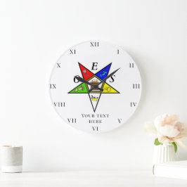 OES Eastern Star Schwester Freemason Wohltätigkeit Große Wanduhr