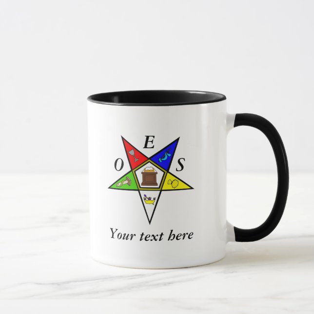 OES Eastern Star Sister Mauerwerk Tasse (Rechts)