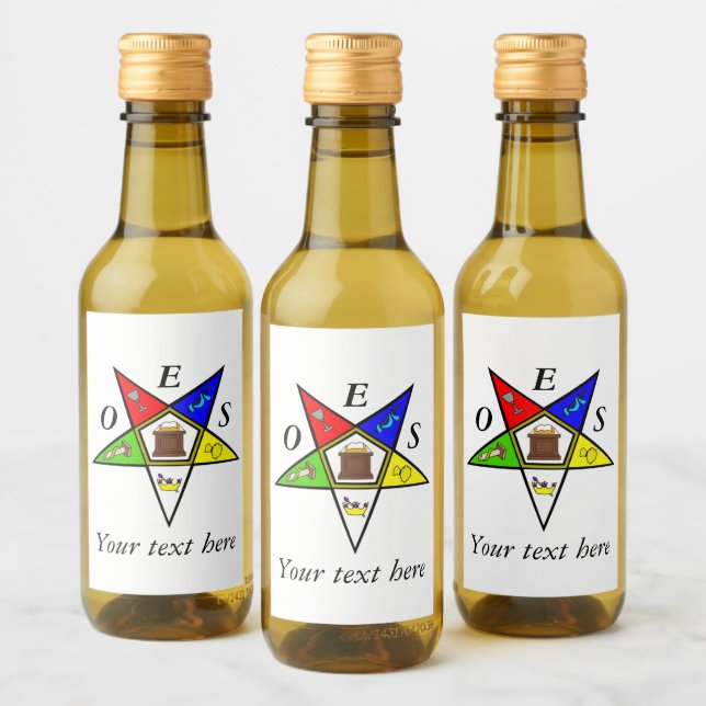 OES Eastern Star Sister Mauerwerk Weinetikett (Flaschen)