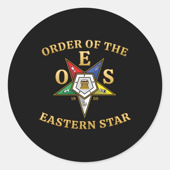 Oes Emblem-Orden des Oststerns Runder Aufkleber (Vorderseite)