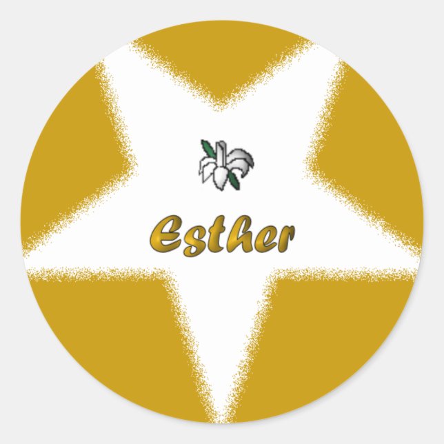 OES Floral Star Point Sticker - Esther (Vorderseite)