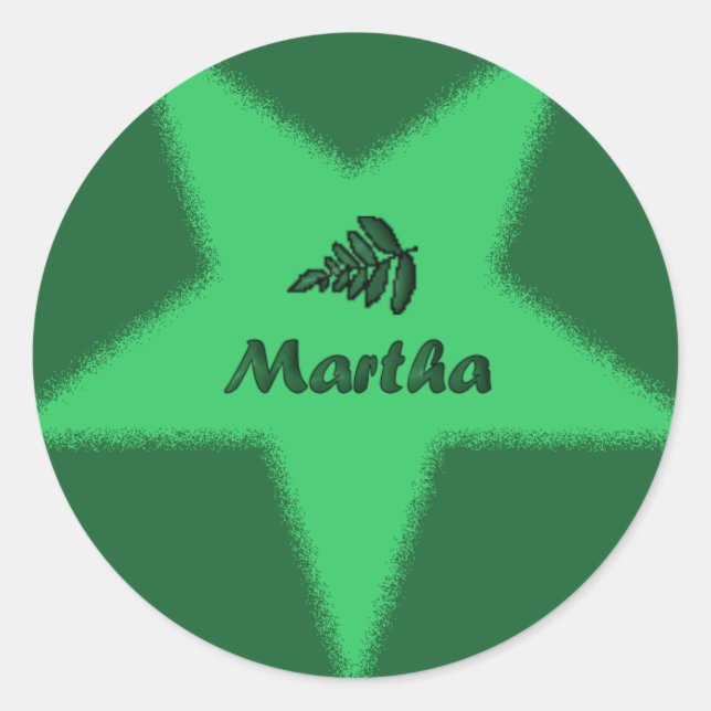 OES Floral Star Point Sticker - Martha (Vorderseite)