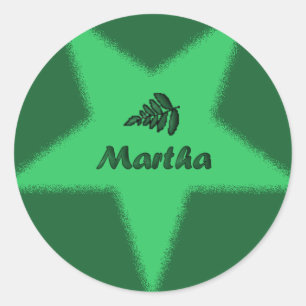 OES Floral Star Point Sticker - Martha