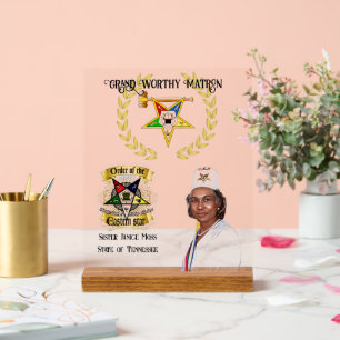 OES Grand Worthy Matron Acrylschild
