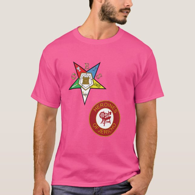OES Heroines of Jericho Split Order Eastern Star P T-Shirt (Vorderseite)