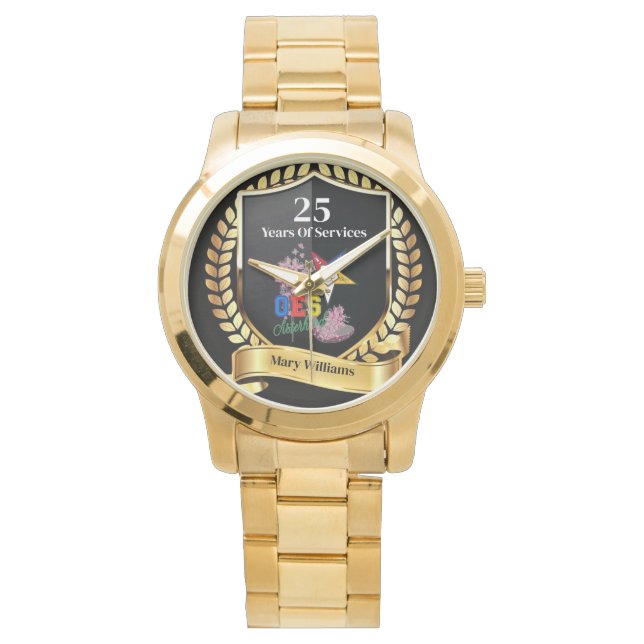 OES Jahre der Dienstleistungen Armbanduhr (Vorderseite)