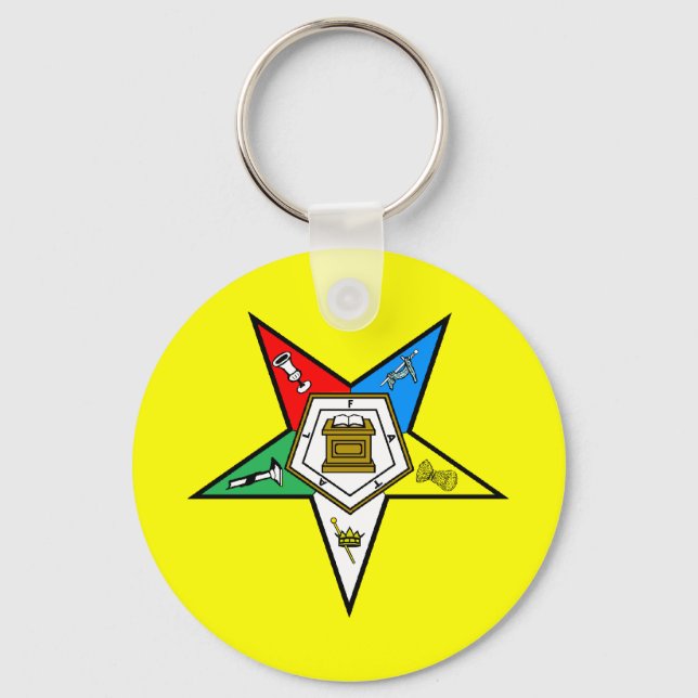 OES Order of the Eastern Star Key Chain Schlüsselanhänger (Vorderseite)