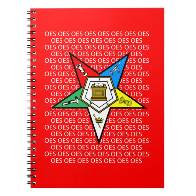 OES Order of the Eastern Star Notebook Notizblock (Vorderseite)