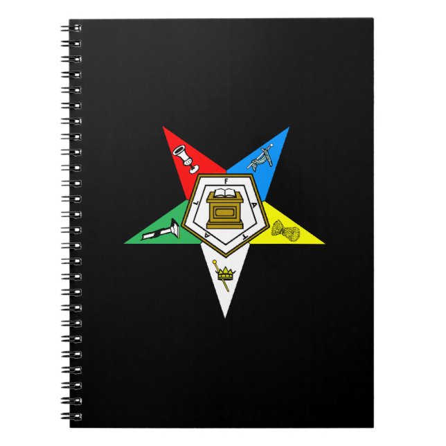OES Order of the Eastern Star Notebook Notizblock (Vorderseite)
