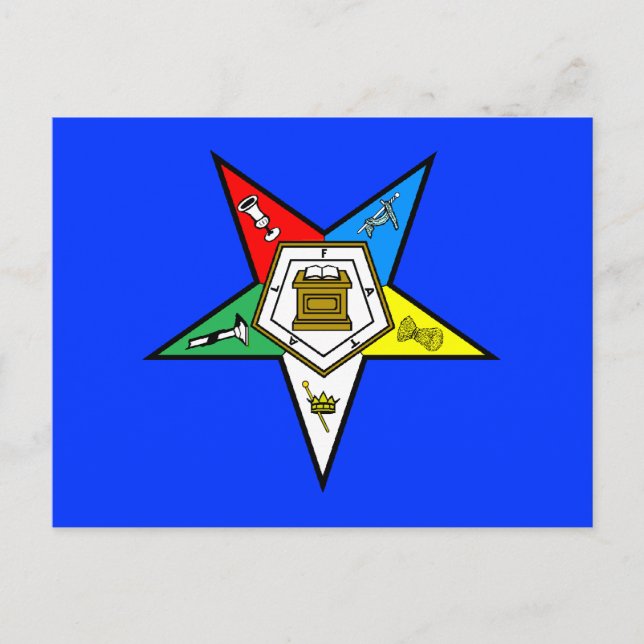 OES Order of the Eastern Star Postcard Postkarte (Vorderseite)