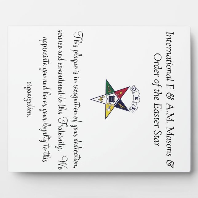 OES Plaque Fotoplatte (Vorderseite)