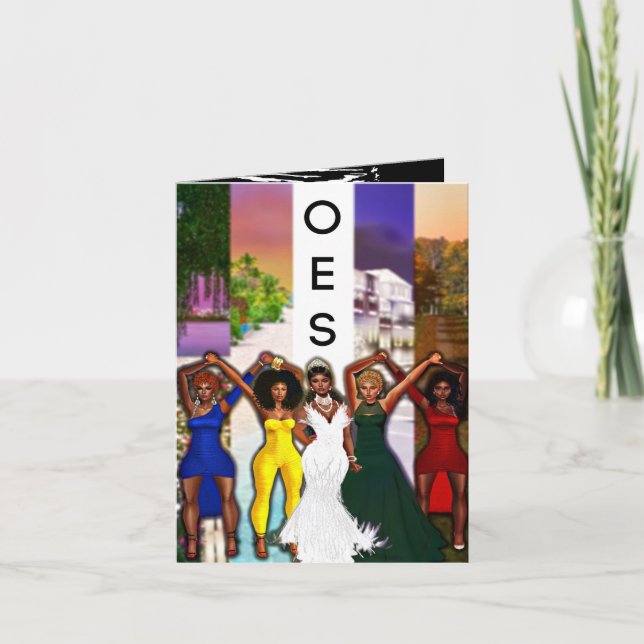 OES Reihenfolge der Eastern Star Blank Grußkarte Karte (Vorderseite)