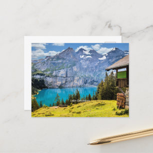 Oeschinen-See, Schweiz Feiertagspostkarte