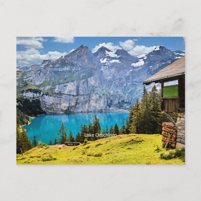 Oeschinen-See, Schweiz Postkarte (Vorderseite)