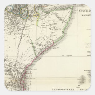 Oest HochAfrica - Ostafrika Quadratischer Aufkleber