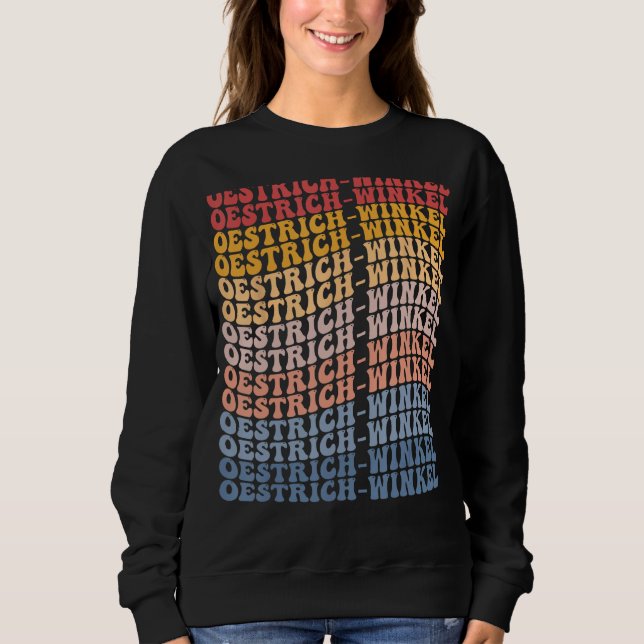 Oestrich-Winkel Stadt Groovy Retro Sweatshirt (Vorderseite)